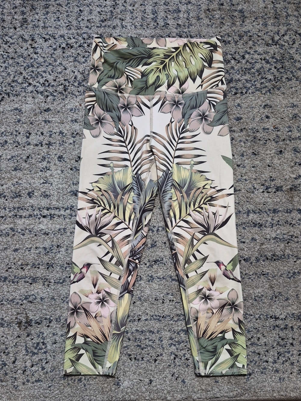 Evolution and Creation Tropical Leaf & Floral Cropped Leggings